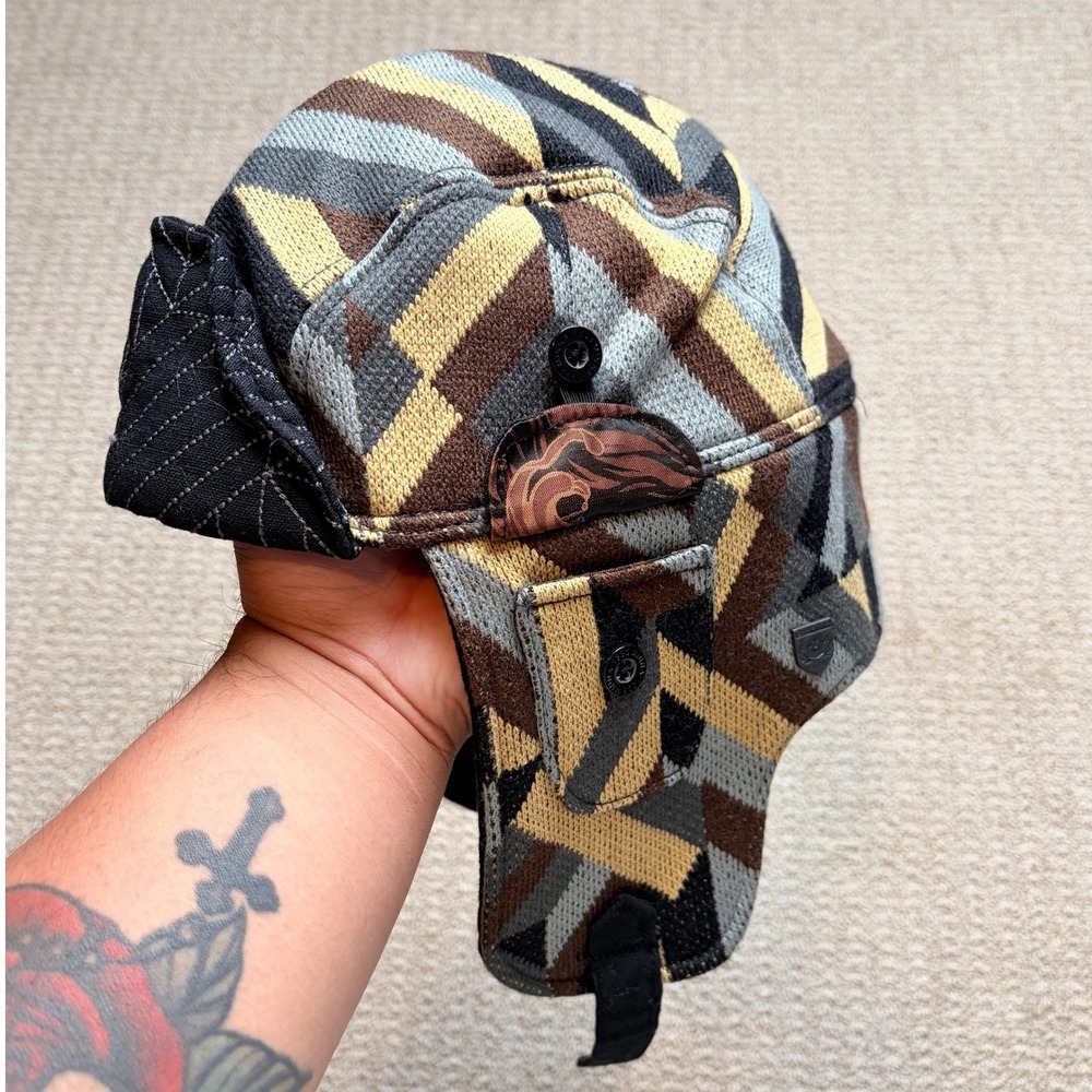 Goorin Bros Trapper Hat Minna Limited Edition Artist Line Brown Geometric Mens M